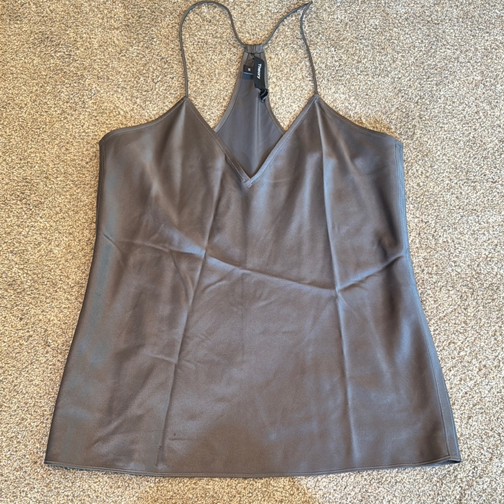 Elegant Grey Women's Silk Cami Top